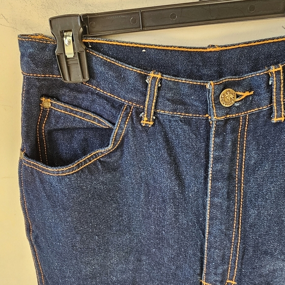 Vintage 80's 90's Deadstock Gitano Dark Blue Straight Leg Jeans Sz. 30 - Picture 5 of 12